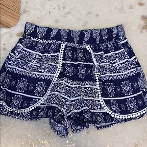 Crochet-detail shorts